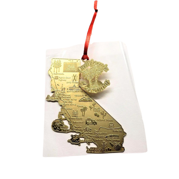 California Dreaming Brass Ornament City State Landmarks - Picture 7 of 13
